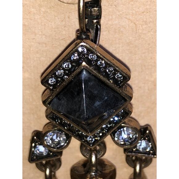 CHLOE + ISABEL Geometric Crystal Spike Drop Earrings - E066 - Picture 3 of 4